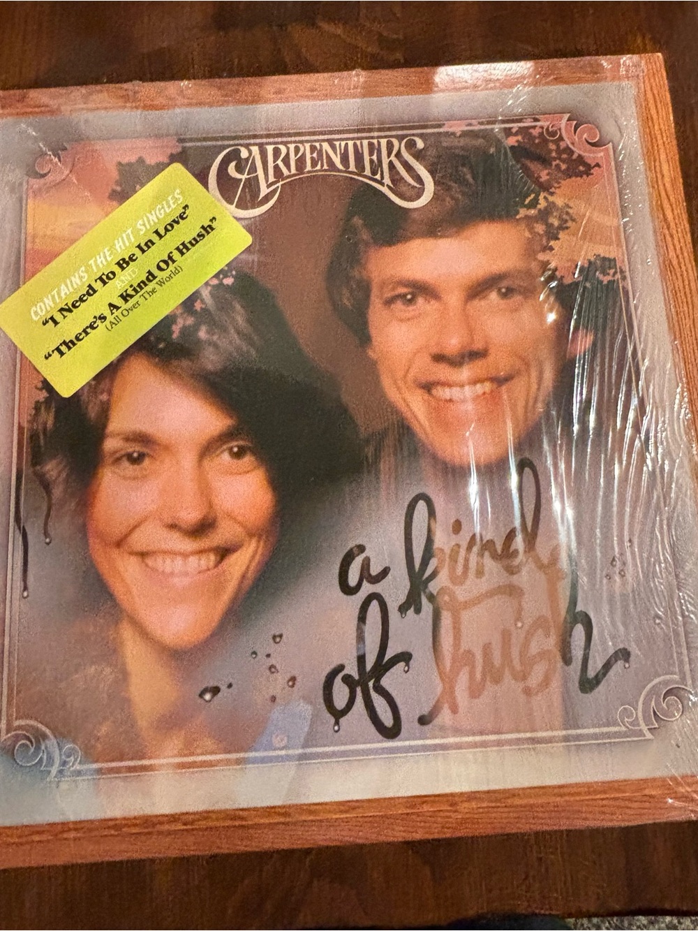 Carpenters "A Kind of Hush" Vinyl Album - Brown & Cream Cover
